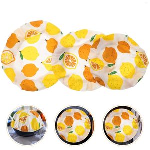 Plates 1 Set Reusable Bowl Covers Elastic Cord Fabric Stretched Cover Lids