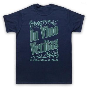 Herr t-skjortor i vino veritas vin Det finns sanningskul latinfraser Mens kvinnors barn T-shirt