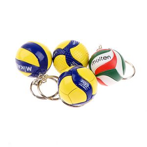 Volleyball Keychain Ornaments Business Volleyball Gifts Football Beach Ball Key Chain Chains Rings Sport Söt nyckelring