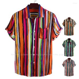 Ethnic Clothing Men Short Sleeve Stripe T-shirt Medieval Retro Tee Tops British Style Knight Cosplay Costumes Carnival Party Loose