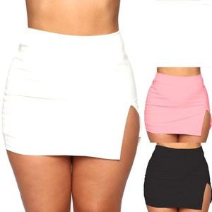 Skirts Thigh Slit Mini Skirt For Women Short With Female Girls Ladies NOV99