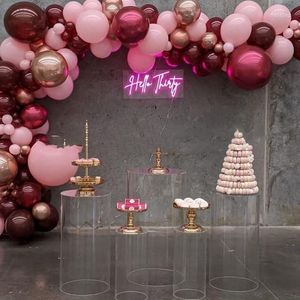 Decorazione per feste 5 pezzi / set) Cilindro rotondo Plinti Torta da dessert Espositore per eventi Matrimoni Yudao545