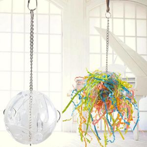 Andra fågelförsörjningar 1st Parrot Toy Ball String Colorful Borsted Chewing Hanging Cage Parakeet Hammock Swing Toys Accessories
