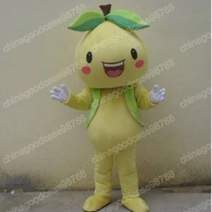 Performance Pear Mascot Costume High Quality Carnival Festival Dress Halloween Christmas Unisex Outdoor Advertising Outfit Suit