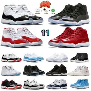 Jumpman 11 Basketball Shoes Men's and Women's Military Black Cat Sail Red Thunder White Orio Cool Grey Blue University Men's Sports Shoes Comfortable and Lightweight