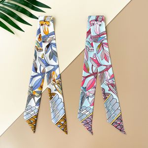 High Quality Tree Song H Home Silk Scarf Tie Wrap Handle 18 M Twill Silk Twill Ribbon Small Long All-Matching Summer