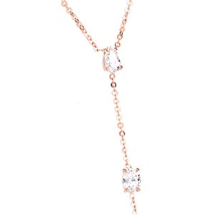 pendant necklaces 100% sterling rose gold and sier 3 colors geometric various shapes small cz stone sexy long y lariat necklace 230512