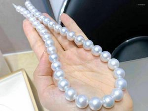 Chains HUGE 12-13mm Natural South Sea Round White Pearl Necklace