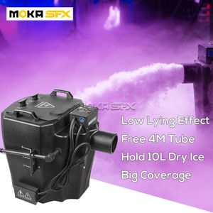 6000w Dry Ice Fog Machine Stage Low Lying Fog Effect Maker Big Power Ground Smoke Machine With Diversion Tube Coverage Area 200m2 for Weddings Events Manual Control