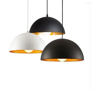 Pendelleuchten Nordic Retro Industrial Schwarz Weiß E27 Licht Restaurant Esstisch Bar Dekor Beleuchtung 110V-220V