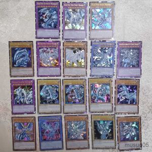 Giochi di carte 72PCS Yu Gi Oh Anime Carta inglese Ala Drago Soldato gigante Drago cielo Flash Card Game Collection Carte Regali per bambini