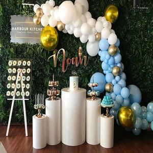 Party Decoration Wholesale Set Of 5 White Wedding Mental Plinths Displays Acrylic Round Plinth Pedestal For And Events Yudao709