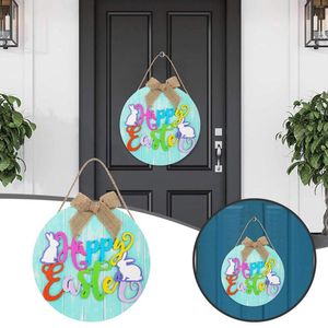 Decorative Flowers Easter Sign Front Door Decor Wooden Round Wreath Hanging Wall Tables For Living Room Rustic 3d Pictures Walls