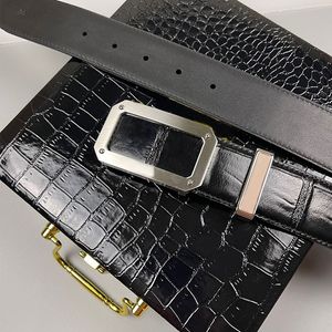 Alligator Cowhide Belt Classic Старшая стальная пряжка Мужчина и женская дизайнерская дизайн кожа ширина 3,8 см изысканная упаковка