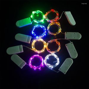 Strings 2M 3M 5M Copper Led Fairy String Lights CR2032 Button Battery Operated Party Wedding Decoration Christmas Flasher