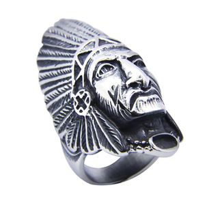 5pcs lot Newest Design Indian Motorcycles Cool Ring 316L Stainless Steel Fashion Jewelry Popular Biker Indian People Ring282R