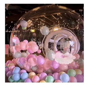 Inflatable Air Dome Tent Party Hire Inflatable Transparent Bubble Tent With Balloons For Outdoor Show