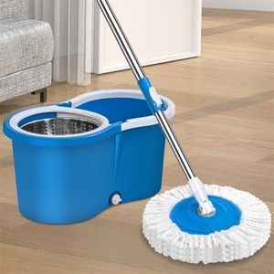 Ulepsz MOPS Automatyczne obrotowe ręce Bezpłatne drewniane podłogowe podłogowe podłogowe podkładki mikrofibry z Magic Mop 230512