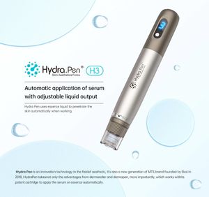 Беспроводной электрический Dermapen Hydra Pen H3 Автоматический аппликатор сыворотки Терапия стволовыми клетками для лица Профессиональная ручка для микронидлинга Мезотерапия Derma Stamp
