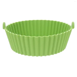 Tovagliette per friggitrice ad aria Fodere in silicone Liner Pan Pot Paper Cottura a vapore Tappetino Riutilizzabile Vassoio da forno Cestino Pergamena Sostituzione rotonda