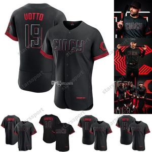 Black 2023 City Connect Jersey Tyler Stephenson 19 Joey Votto 22 Luke Maile 14 Pete Rose 6 Jonathan Índia 21 Hunter Greene