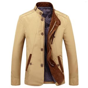 Jackets de jaquetas masculinas Men moda a moda casual de colarinho fino de colarinho fino blusa sem capuz