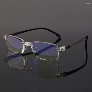Sonnenbrille Ultraleicht Randlose Lesebrille Frauen Tragbare Presbyopie Lupe Vision Brillen Presbyopie Leser Männer