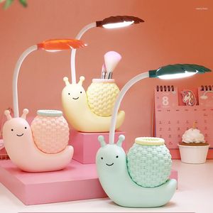 Table Lamps Multi-functional Creative LED Cartoon Energy-saving Lamp Plus Storage Non-flashing Eye Protection Rechargeable