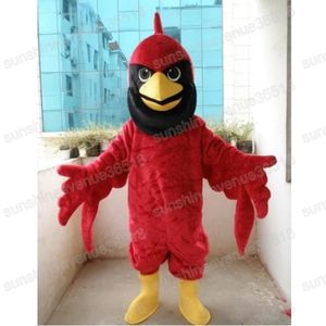 Halloween Red Parrot Mascot Costume Simulation Anpassning Djur Temakaraktär Karnival Vuxna Birthday Party Fancy Outfit