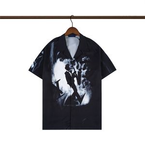 새로운 패션 하와이 플로럴 프린트 비치 셔츠 남자 디자이너 실크 볼링 셔츠 캐주얼 하와이 셔츠 남자 여름 블라우스 짧은 슬리브 느슨한 m-3xl r9