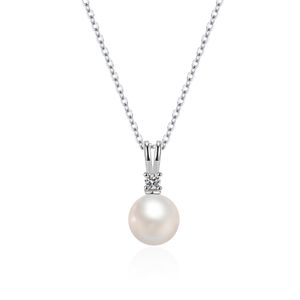 Bijoux de créateur Collier en argent sterling S925V en forme de pendentif en perles naturelles Ornements haut de gamme Cadeaux de vacances