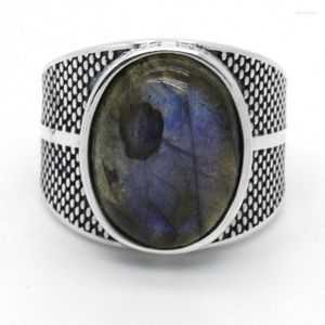 Cluster Ringe 925 Sterling Silber Männer Ring mit natürlichem Mondstein Finger Türkei handgemachte Edelstein Thai für Frauen edlen Schmuck