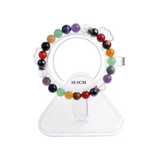 Beaded 7 Chakra Reiki omlastning naturlig sten skyddare