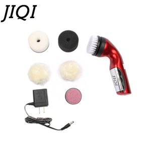 Equipment JIQI Electric Shoe Brush Shine Polisher Shoes Leather Care Polishing Cleaner Handheld Rechargeable Foot Skin Remover 110V 220V