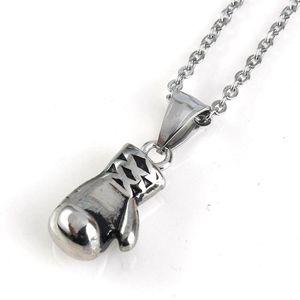 Pendant Necklaces FYSL Stainless Steel Metal Many Colors Glove Shape Link Chain Necklace Sport Style Jewelry