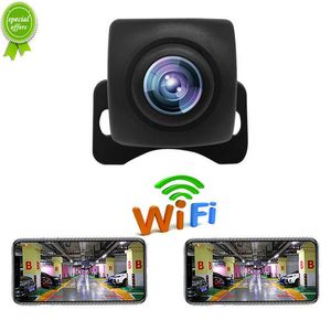 Yeni Araba Arka Görünüm Kamerası WiFi HD Gece Görme Arka Görünüm Kamera Kablosuz Su Geçirmez WiFi Yedek Kamera 12V Android iOS için