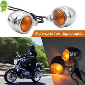 Ny Universal MotorCycle Amber Black Mini Bullet LED Turn Signals Brake Running Lights Turn Signals Indikatorer