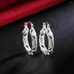 Creolen Großhandel Dame 925 Stempel Silber Frauen Hochzeit Ohrring Schmuck Party Charms Niedlich Mode Weihnachtsgeschenk Schön