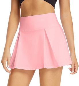 Дизайнерская юбка теннисная мини -йога плиссированная юбка колено колена над длиной шорт Плотье пляж бег фитнес -спортивная юбка