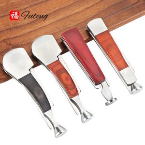 Smoking Pipes Direct selling stainless steel three in one rosewood cigarette cutter, pressure rod, needle, scraper, pipe accessory cleaning tool