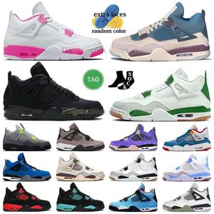 jumpman 4 basketball shoes designer sneakers mens light blue yellow thunder 4s pine green pink military black cat white cement oreo cool grey seafoam youth trainers