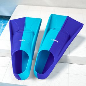 Luvas FINS Silicone Professional Scuba Diving barbatils Short Homens Mulheres Snorkel Swimmings Fils Crianças Flippers Conjunto XXSXL 230515