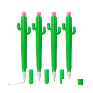 Penne Gel Penna Gelink Cartone Animato Cactus Sile Carino Con Logo Personalizzato Cancelleria Promozione Vendite Regalo Drop Delivery Ufficio Scuola Business I Dheil