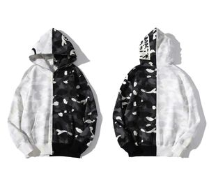 Apes Mens Hoodies Men Women Full Zip Up Shark Luminous Hoodies Jacket Classic Camouflage Hooded Jackets Couple Long Sleeve Tech Fleece 328