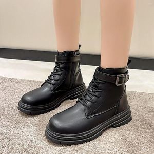 Stiefel Damen Knöchel klobige dicke Sohle Low Heel Leder für No Tan Booties Damen