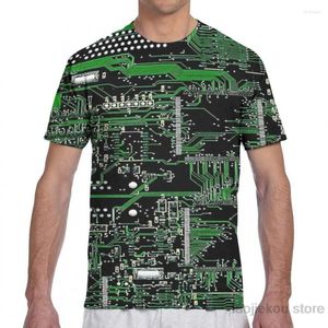 Women's T Shirts Circuit Board Green Men T-Shirt Women All Over Print Fashion Girl Shirt Boy Tops Tees Summer Short Sleeve Tshirts