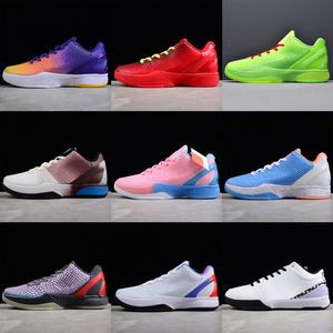 Mamba 6 Protro Reverse Grinch Basketball Shoes Men Mambacita Pink Rose Bruce Lee Big Stage Chaos 4 Rings Metallic Gold Concord Mens Trainers Sports Outdoor Sneakers