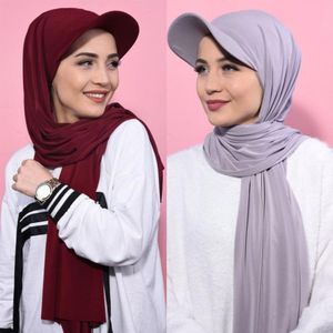 Ballkappen Frauen Baseball Hut Hijab Chiffon Schal Instant Bandana Abaya Turban für Sport Kopftuch 2 in D7V8 230515