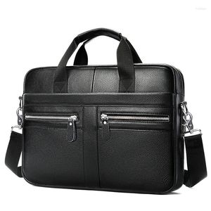 Duffel Bags Men Genuine Leather Handbags Casual Laptop Male Business Travel Messenger Men's Crossbody Shoulder Bag