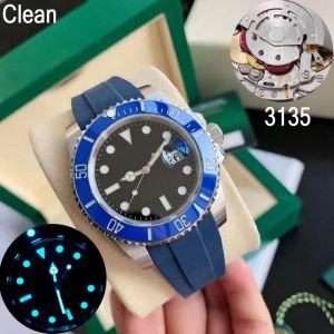 2023 9 Types Clean Factory Luxury Mens Watch V11 116610L Blue Ceramic Bezel Rubber Strap SUB Eta3135&3235 Automatic Watches 904L Sapphire Waterproof with Box